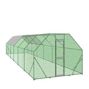 Recinto per Polli in Acciaio Zincato da 400 Piedi Quadrati 10FT X 40FT con Cancello Bloccabile e Rete Rivestita in PVC TMG CRS1040 - Product Image 4
