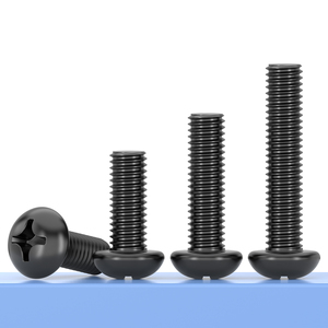Nuevo Título: Tornillos de Cabeza Redonda Negros, Cabeza Phillips, Cabeza Pan - GB818 M1.6 M2 M3 M4 M5 M8 - Product Image 1