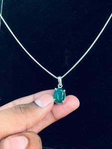 Wholesale AAA Quality Best price <b>Necklace</b> for Women Terdrop Shape Green Zaid Anniversary <b>Necklace</b> With Snake <b>Chain</b> - Product Image 3