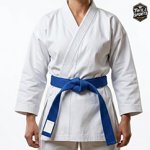 เข็มขัด BJJ ศิลปะการต่อสู้ สีและโลโก้สั่งทำได้ ตำแหน่งด้านหน้า ผ้าฝ้าย 100% เข็มขัด BJJ สำหรับผู้ชาย - Product Image 2