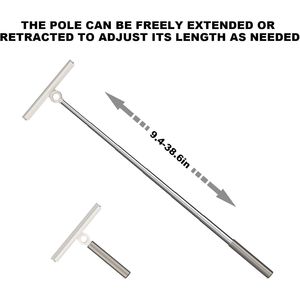 Tergivetro da Doccia Estensibile con Lama in Silicone da 10 Pollici e Manico Telescopico per Porte e Finestre in Vetro, per Bloccare l'Acqua - Product Image 6