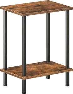 Table, Small Side Table, Nightstand with 2-Layer Storage Shelves, Sofa Table for Small Spaces, Living Room, Bedroom <b>Stable</b> Fram - Product Image 1