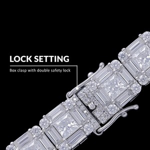 Collier de luxe en argent sterling 925, maille cubaine Miami, entièrement serti de moissanite – Certifié, cadeau unisexe pour mariages et anniversaires - Product Image 3