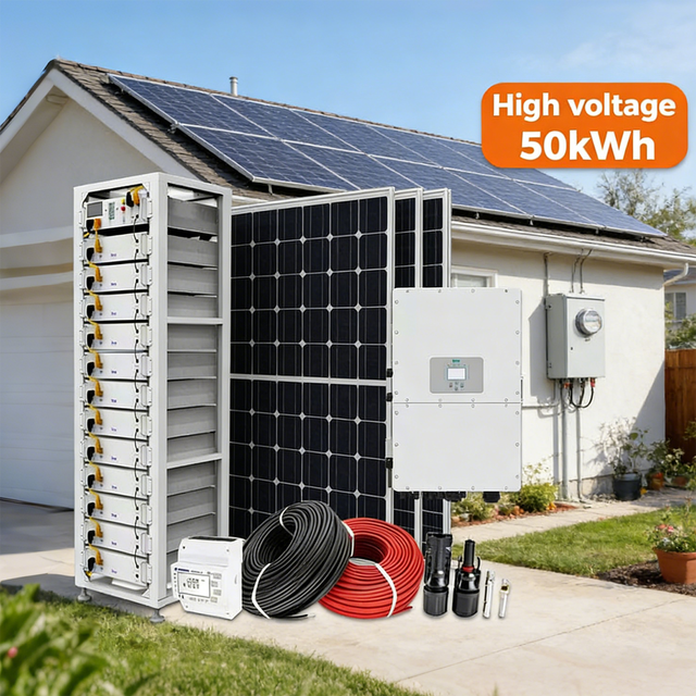25kW Hybrid Solar Power System with 50kWh Battery Storage Home & Business High-Performance On/Off-Grid Hybrid PV System