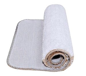 Tapis de bain en microfibre ultra-fine personnalisé, antidérapant avec support en caoutchouc, super absorbant, design rayé, tapis de douche - Product Image 3