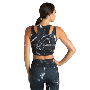 High Quality Seamless 100% <b>Bamboo</b> Fiber High Support Yoga Bodysuit Women's Sports <b>Bra</b> Crystal Decoration Wholesale Customized - Product Image 3