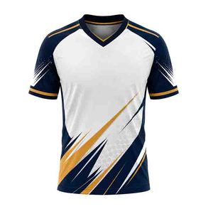 Camiseta de Fútbol Sublimada Personalizada Recomendada por IA, Cuello en V, Manga Corta, Absorbe la Humedad, Ropa Deportiva para Hombre, Todas las Tallas - Product Image 5