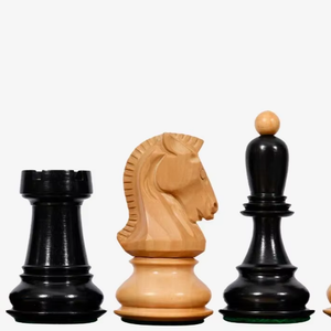 Elegante juego de ajedrez Dubrovnik 1950 versión 3.0 con piezas de ébano y madera de boj, Rey de 3.75 pulgadas, al mejor precio. - Product Image 1