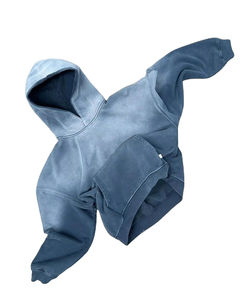 Sweat-shirt à capuche surdimensionné pour homme, en coton mélangé, chaud pour l'hiver, doublé, motif uni, sweat-shirts pour homme - Product Image 3