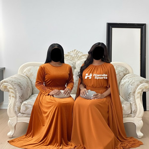 New Arrival Women Abaya Loose Waist <b>Big</b> Wing Long Dress <b>Bow</b> Decoration Stand Collar Flare Sleeves Women Abaya - Product Image 6