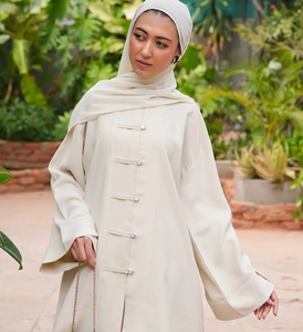 Vintage Floral Long Sleeve Maxi Kit <b>Dress</b> Asymmetrical Hem Modest Middle Eastern Design Polyester Breathable <b>Prayer</b> Wedding Wear - Product Image 5