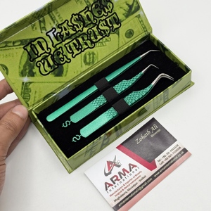 แหนบต่อขนตาแบบมืออาชีพ พร้อมกล่องการ์ดแบบกำหนดเอง แหนบปลายแหลมที่ยั่งยืนทนทาน พร้อมฉลากส่วนตัว - Product Image 1