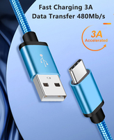 Câble USB vers Type C personnalisé LUNG KAY 1M 2M, transfert de données 480 Mbps, câble de charge rapide USB 2.0 USB A USB C pour téléphone Android