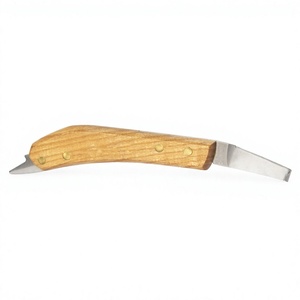 Cincel profesional ligero para pezuñas de caballo con mango de madera, cortador manual de pezuñas, cuchillo de acero inoxidable para pezuñas, herramienta de aseo para establos - Product Image 3