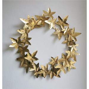 Guirnalda de Corazones Metálicos Dorados para Colgar en la Pared, Decoración Vintage de Latón con Hojas de Helecho, Guirnalda Floral para San Valentín, Arte Mural para la Entrada del Hogar - Product Image 2