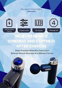 Pistolet de massage corporel Mini pistolet de massage portable sans brosse utilisé à domicile Mini pistolet vibrant LCD sans fil pour tissus profonds - Product Image 3