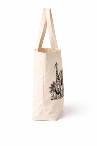 Bolsa de Tela Ecológica Reutilizable con Estampado Animal, 18x16x5 Pulgadas, Bolsa de Compras de Algodón, Logotipo Personalizado, Venta al Por Mayor - Product Image 3