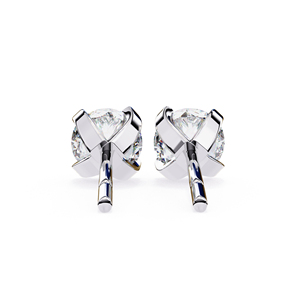 7mm Round Moissanite Stud <b>Earrings</b> 925 Sterling Silver Lightweight Sparkling Fine Jewelry for Women - Product Image 4