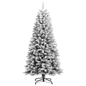 Sapin de Noël artificiel de 47,2 pouces avec neige floquée, en PVC et PE - Product Image 2