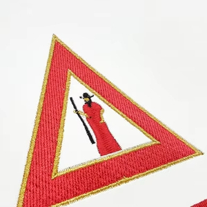 Principal Sojourner Royal Arch Chapter apron red <b>machine</b> embroidery masonic apron fraternal regalia ceremonial apron - Product Image 1