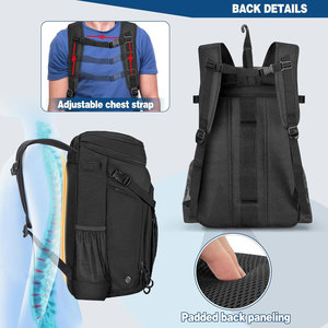 Bolsa de Béisbol, Mochila de Softbol para Jóvenes y Adultos, Bolsa para Equipo de Bateo con Soportes para Bate y Casco, Compartimento para Zapatos, Gran Capacidad - Product Image 3