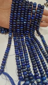 Perles de lapis-lazuli bleu naturel, rondes, lisses, 8 mm, perles de pierres précieuses - Product Image 4