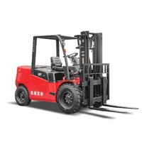 Chariot élévateur diesel de 4 tonnes, 4,5 tonnes, 5 tonnes avec déplaceur latéral et pneus pleins pour la manutention des matériaux en usine et en entrepôt
