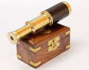 Télescope monoculaire en laiton à mise au point manuelle, lentille avec revêtement, étanche, jumelles portables pour le camping, les voyages et la pêche - Product Image 2