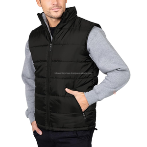 Chaleco acolchado sin mangas multicolor unisex de alta calidad con cuello con capucha y bolsillos - Product Image 3