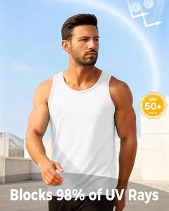 Camiseta sin mangas de poliéster para hombre, estilo urbano, tejido transpirable, tacto suave, ligera, para movimiento, corte limpio, frescura y comodidad, uso diario, aspecto moderno, resistente. - Product Image 6