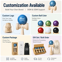 Juguete Kendama de Madera EDULAND |   Juego de coordinación ojo-mano para niños y adultos |   Certificado CE EN71 |   Logotipo y Color Personalizados
