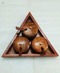 Hot Sale Wooden Spice <b>Box</b> Multipurpose Masala Storage Organizer with Lid for Kitchen <b>Herbs</b> and Spices Wholesale Supply - Product Image 3