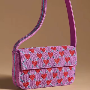 Sac à main pour femmes en résine perlée fait main TCE |   Portefeuille artisanal traditionnel pour femmes |   Accessoire de mode ethnique artisanal - Product Image 1