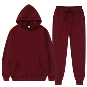 Men's Sport Sweat Suit Custom Printed Cotton Hoodie Jogger <b>Pants</b> Casual Two-Piece Tracksuit Hooded Collar for Outdoor Activities - Product Image 4