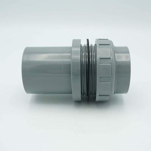 คันไซกะโกะ ชุดอุปกรณ์ต่อท่อแบบเรียบ ชนิดผนังตรง PVC แบบทะลุผนัง พร้อมเกลียว 40A ซ็อกเก็ตพร้อมน็อต ไม่รวมปะเก็น รุ่น KJ-020-040 - Product Image 3