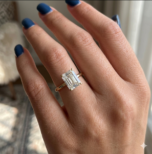 Customizable Jewelry 14k Gold Gold <b>Emerald</b> Lab Grown Diamond 2.01 Carat IGI Certified Engagement <b>Ring</b> Women Wedding Gifts - Product Image 1