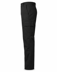 Mens <b>Black</b> Cotton Cargo <b>Work</b> <b>Pants</b> Durable Summer/Winter Utility Trousers with Side Pockets - Product Image 4