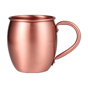 Mug en cuivre pur avec revêtement poudré violet royal de luxe et poignée ergonomique assortie - Mug en cuivre violet mat moderne - Product Image 3
