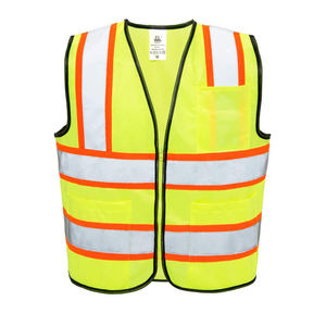 Gilet de sécurité réfléchissant personnalisé en gros, fabricant OEM, fournisseur, tissu polyester 120-160 GSM, marque privée, approvisionnement en vrac - Product Image 1