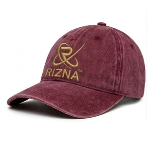 Gorra de Béisbol RIZNA de Mezclilla Twill, 6 Paneles, Ajustable, Unisex, Estilo Casual Vintage, Lavada, con Logotipo Bordado en 3D en el Panel Frontal, Azul, Algodón, Metal - Product Image 2