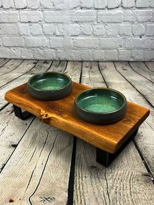 Support surélevé en bois de qualité supérieure pour gamelles de chien avec bols en acier inoxydable pour chiens de petite, moyenne et grande taille - Product Image 2