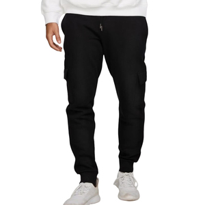 Men jogger trouser New Fashion Casual Clothes Fleece Custom Cargo Buttons Men's Fleece Sweatpants <b>Pants</b> Trousers for Men - Product Image 2