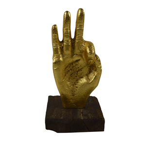 Home Decorative Desktop Metal Sculpture Golden Color Home & Hotel Decoration with Customized Size and Shape - Product Image 4