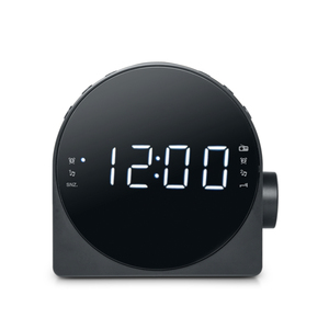 Odm thiết kế kiểu dáng đẹp nhà đài phát thanh AM FM PLL đồng hồ với LED hiển thị và Dimmer báo động kép snooze chức năng ngủ cài sẵn trạm - Product Image 3