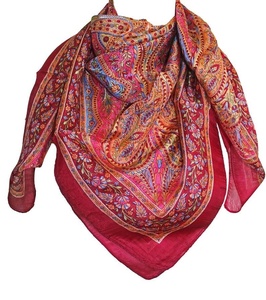 Bufandas de Seda de Lujo para Mujer, Chales Suaves y Ligeros con Estampado Floral, Elegantes Accesorios de Moda para el Cuello y los Hombros - Product Image 2