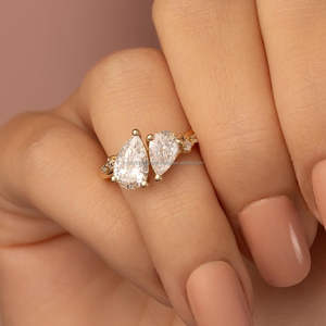 IGI/GIA Lab Grown Cut Diamond Vintage 14k jaune mariage/bague de fiançailles unisexe or blanc fin pour anniversaire fête-digne - Product Image 1