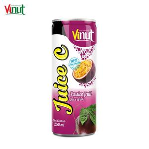 250ml Bebida de jugo de fruta de la Pasión Natural Saludable Puro OEM Etiqueta privada Bebida enlatada por el fabricante de Vietnam - Product Image 1