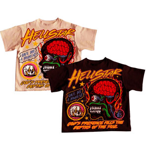 เสื้อยืดแขนสั้นสีดำสำหรับผู้ชาย ลายหัวกะโหลก พิมพ์ลายด้านหลัง คอกลม ทรงปกติ ผ้าฝ้าย 100% ไม่หด 220 กรัม สไตล์พังก์ - Product Image 5