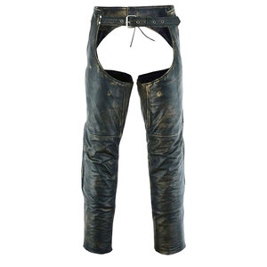 Chaps en cuir pleine fleur confortables de qualité supérieure, adaptés aux passionnés d'équitation et au dressage. - Product Image 1