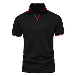 Camisetas Polo de Manga Corta de Algodón para Hombre, Color Sólido, Tejido de Punto, Casual, Transpirable, Corte Regular - Product Image 3